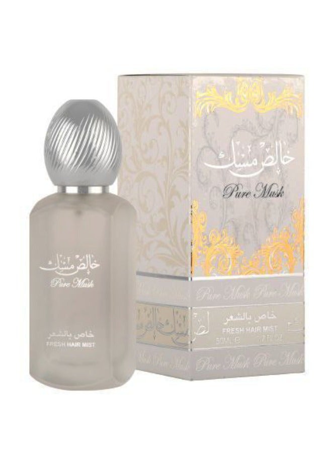 عطر الشعر خالص مسك من لطافة – رائحة المسك النقية وثبات طويل – 50 مل